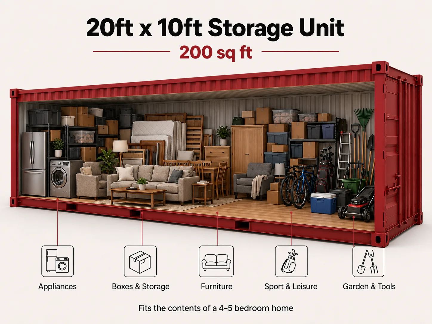 200sqft unit